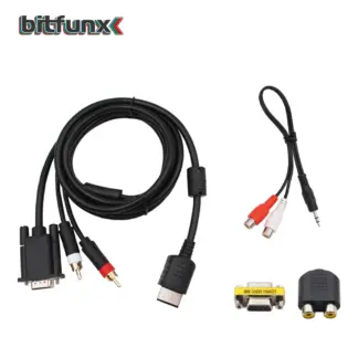 High Definition DC to VGA Cable With 3.5mm RCA Audio Video Adapter for SEGA Dreamcast Game Console