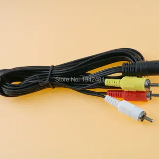 1PCS 1.8m Nickle Plated Stereo AV Leads Audio Video RCA Composite Cable for Sega Saturn System console