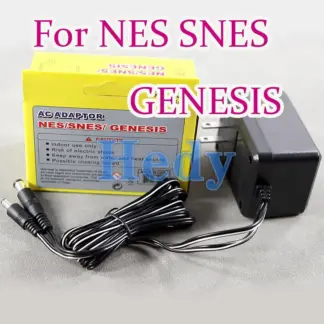 1PC US Plug AC Power Input is 110-240V 60Hz Output is DC 9V-850mA Adapter Cable For NES SNES Sega Genesis