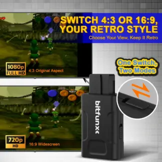 Bitfunx SV Composite AV to HD Adapter 720P 1080P HDMI™ Converter For N64 SNES SFC NGC Game Consoles
