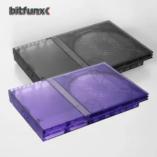 Translucent Black Purple Replacement Case for PS2 Slim Game Console