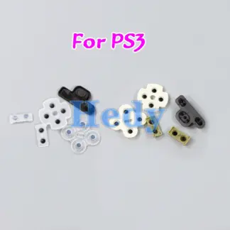 2sets For Sony PS3 Controller Repair Part Translucent White Clear Green Silicone Conductive Rubber Pad Replacement