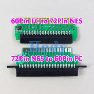 1PC For Famicom FC 60 Pin To NES 72 Pin FC Adapter Converter PCB With IC Chip Installed Game Card Adapter Board 72pin to 60pin