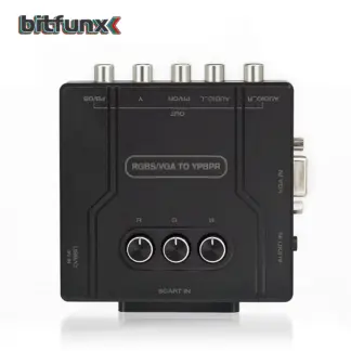 Bitfunx RGBS VGA to YPBPR Component Converter SCART to YPBPR YCBCR For Retro Game Consoles Nintendo64 PS1 PS2 Dreamcast
