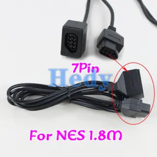 1PCS 7 Pin Extension Cable Cord Replacement For NES Controller Extension Cable 1.8M 7PIN
