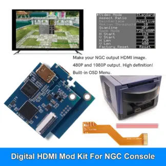 HISPEEDIDO 1080P Imbeded Digital High Definition NGC HDMI TV kit For GameCube Console Game Video HDMI PCB Mod with OSD Menu