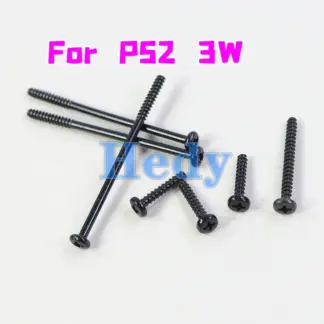 1set Replacement Black Metal For PS2 30000 3W Console Screws Repair Parts Host Screw