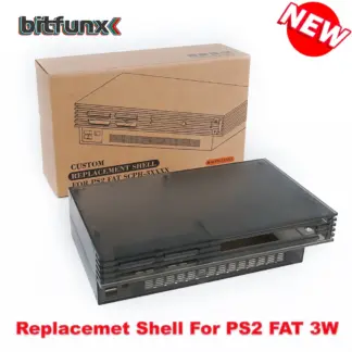 BitFunx Clear Shell For PS2 Fat Shell Replacement Case For PS2 Fat (3xxxx Series) Retro Game Console