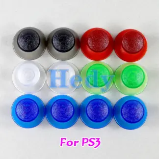 3PCS For PS3 Solid Clear Transparent Joystick 3D Analog ThumbSticks Caps Mushroom Cap For Playstation 3 PS3 Game Controller